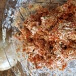 Famous Dave's Salmon Spread in a bowl on the counter next to a whole jicama.