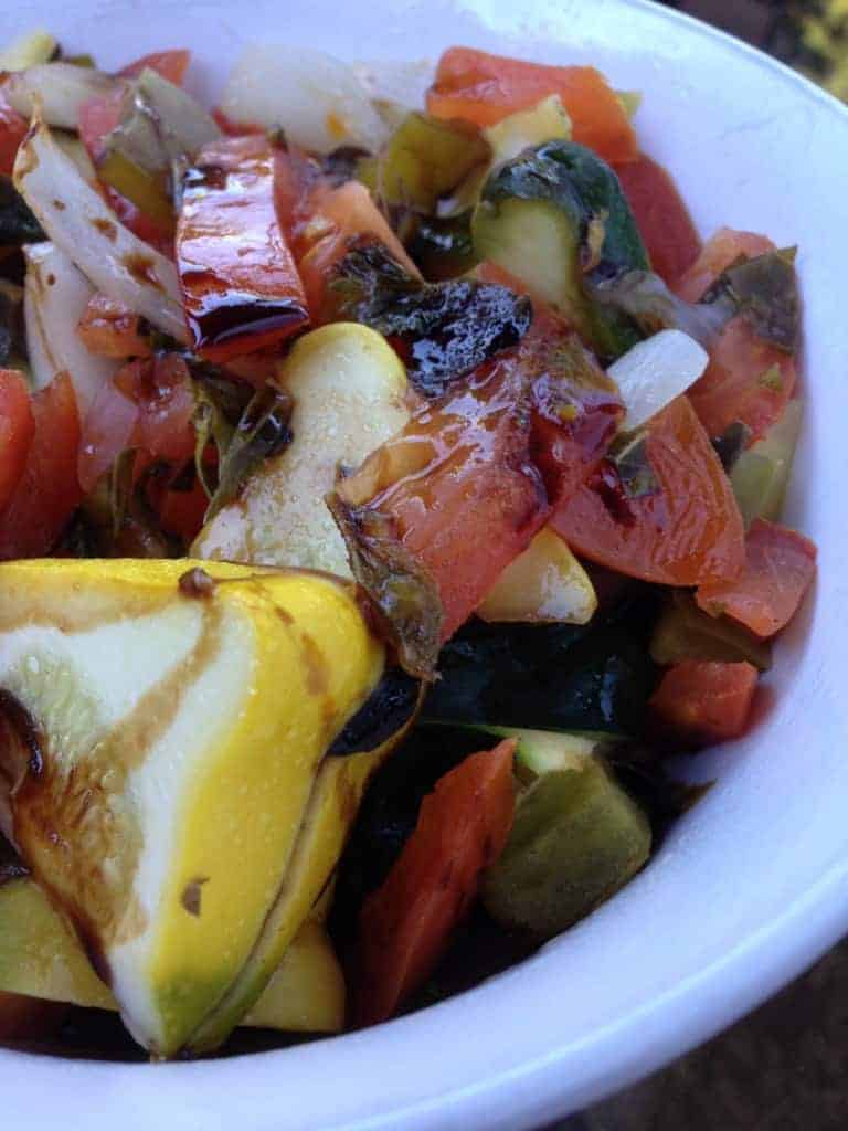 roasted veggie medley in a bowl