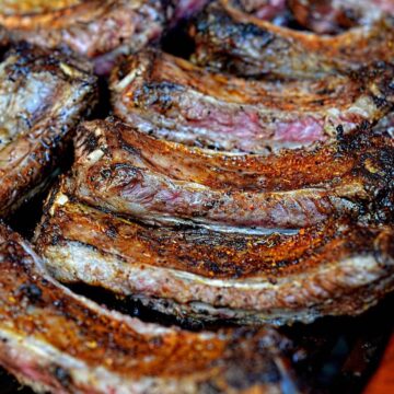 Rib Rub Recipe - Ribs on a grill