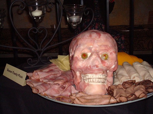 cold cut meat head meat and cheese platter