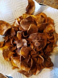 Parsnip Chips on a Plate