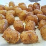 Fried Cheese Balls on a paper towel