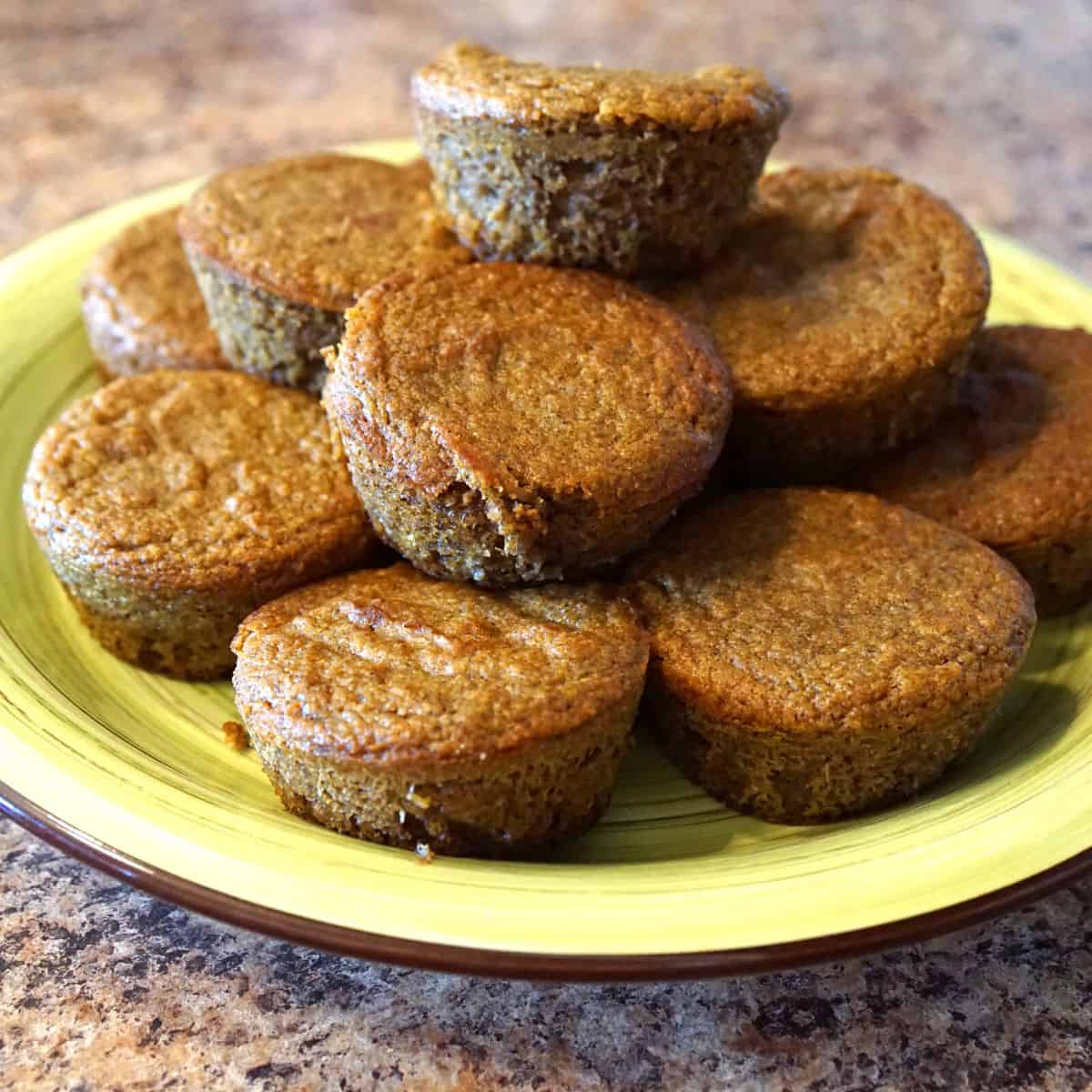 Keto Pumpkin Spice Muffins Stack